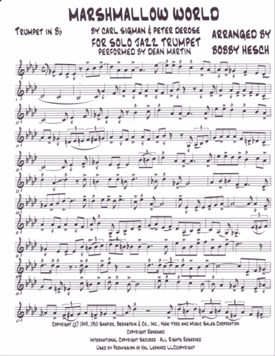 A Marshmallow World Trumpet Solo scores gallery preview page 2