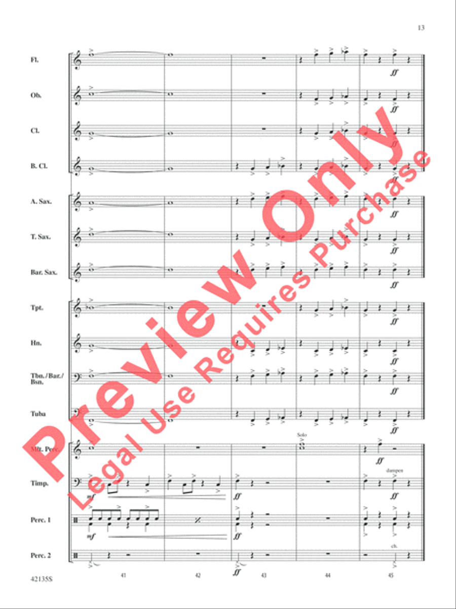 Code of Hammurabi Concert Band scores gallery preview page 14
