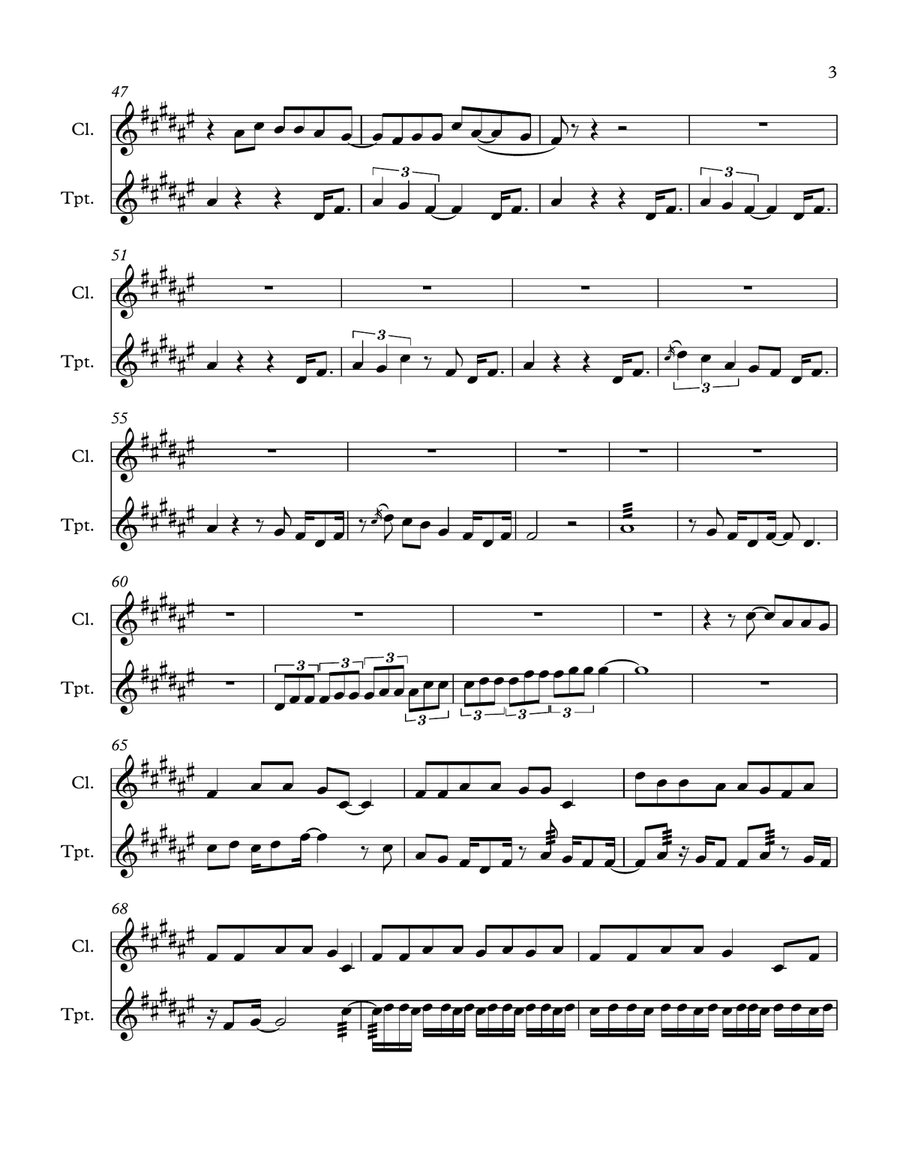 Cheerleader Clarinet scores gallery preview page 3