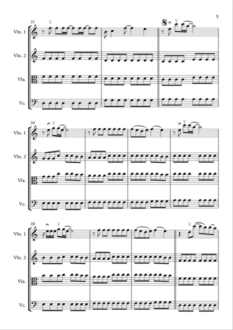 Somewhere Only We Know String Trio scores gallery preview page 5