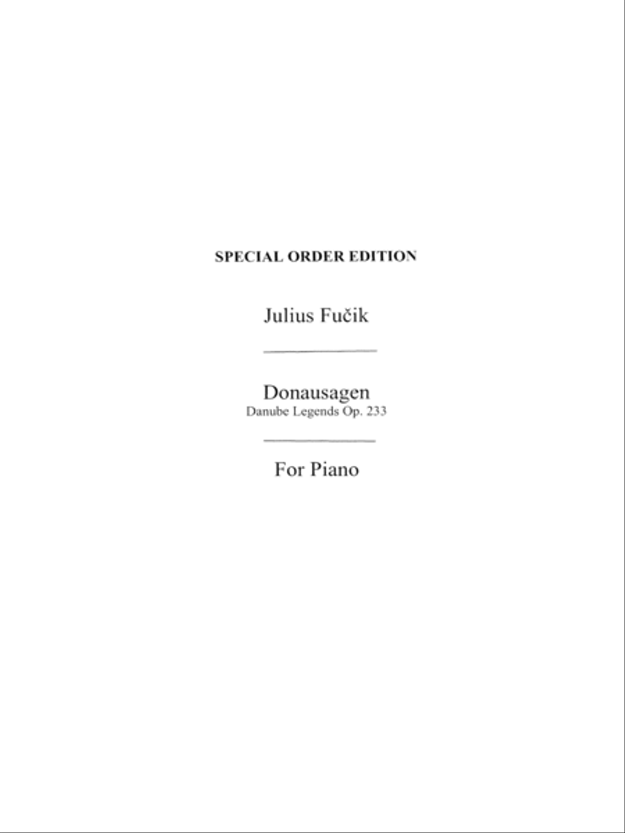 Danube Legends Op.233 Donausagen Walzer Piano Solo scores gallery preview page 1