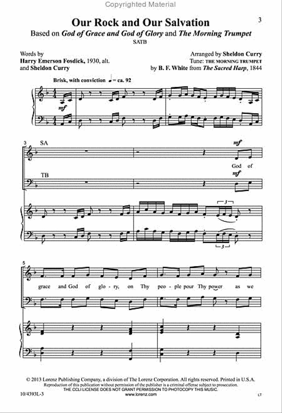 Our Rock and Our Salvation 4-Part scores gallery preview page 2