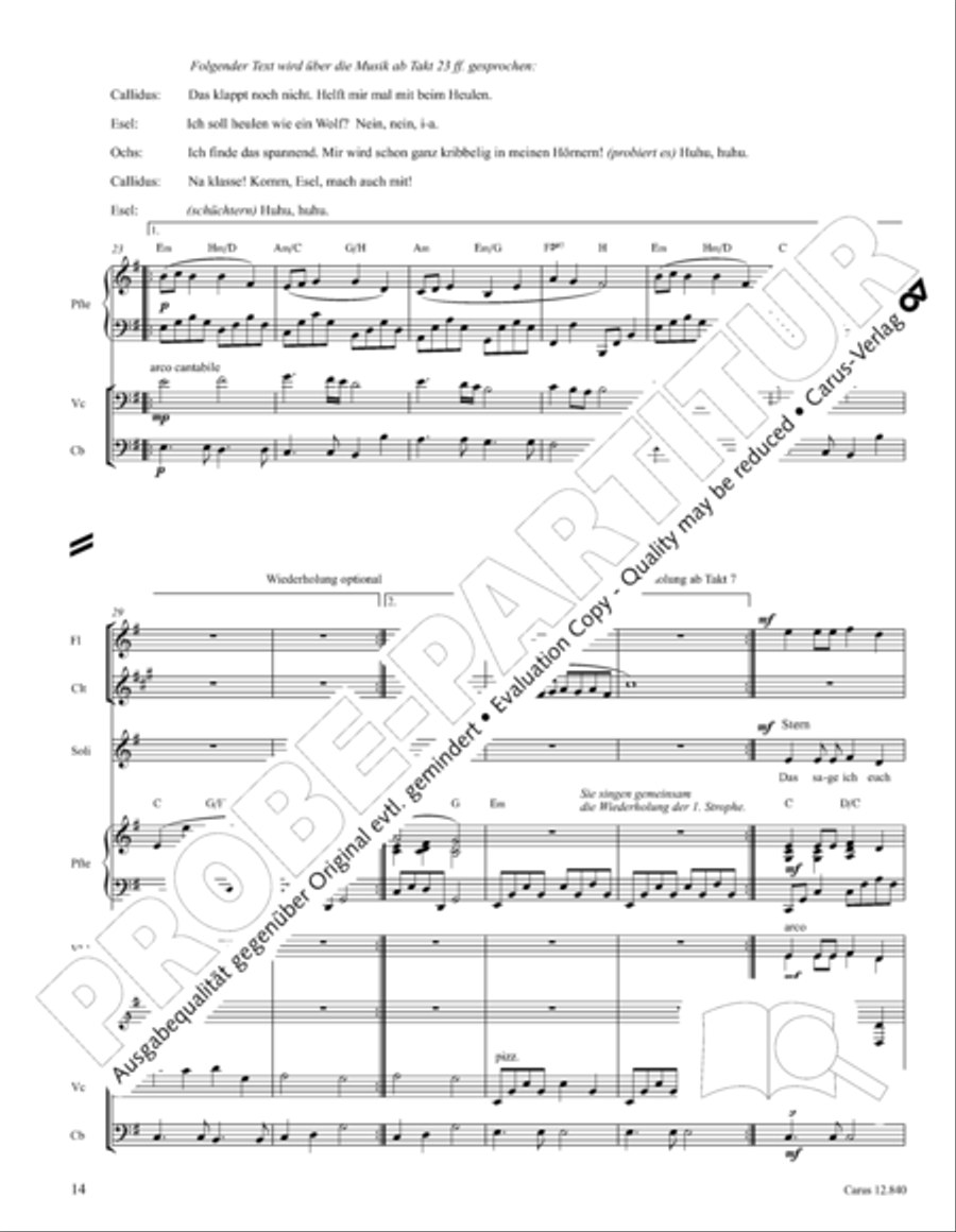 Ochs und Esel wissen mehr Orchestra scores gallery preview page 14