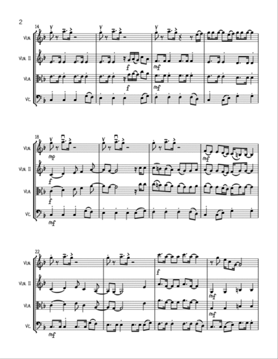 Come On Eileen Come On Eileen String Trio scores gallery preview page 2