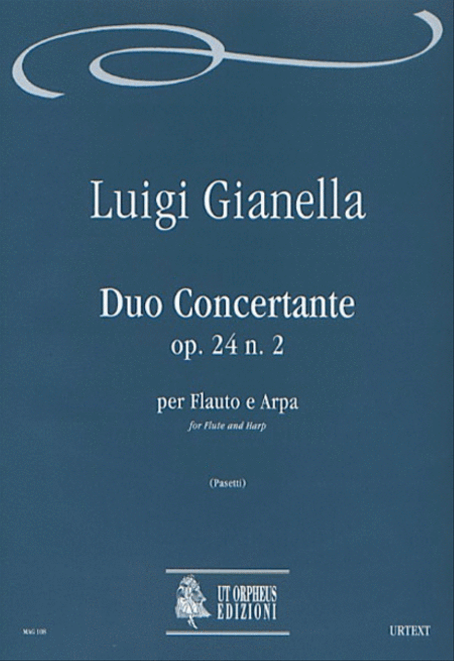 Duo Concertante Op. 24 No. 2 for Flute and Harp Flute scores gallery preview page 1