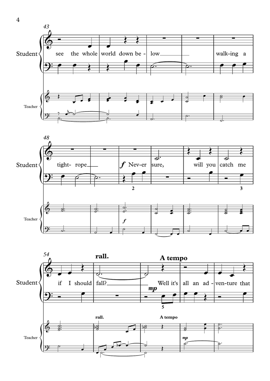 Tightrope Easy Piano scores gallery preview page 4