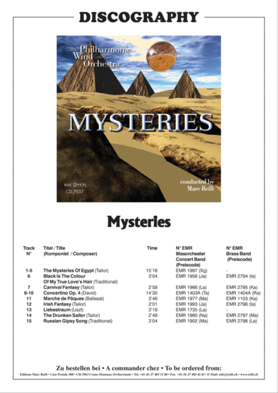 The Mysteries Of Egypt Concert Band scores gallery preview page 3