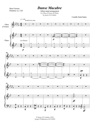 Saint-Saëns: Danse Macabre for Oboe d'Amore & Piano Short Version