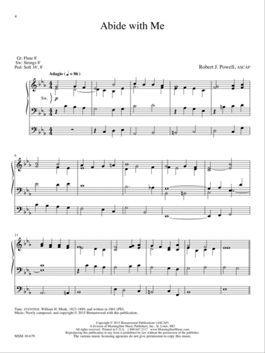 Prayerful Preludes, Set 4 Organ scores gallery preview page 3