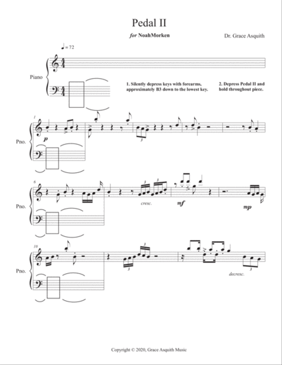 Pedal II Piano Solo scores gallery preview page 1