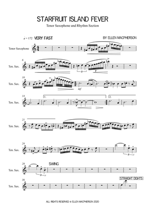 STARFRUIT ISLAND FEVER - Tenor Saxophone and Rhythm Section