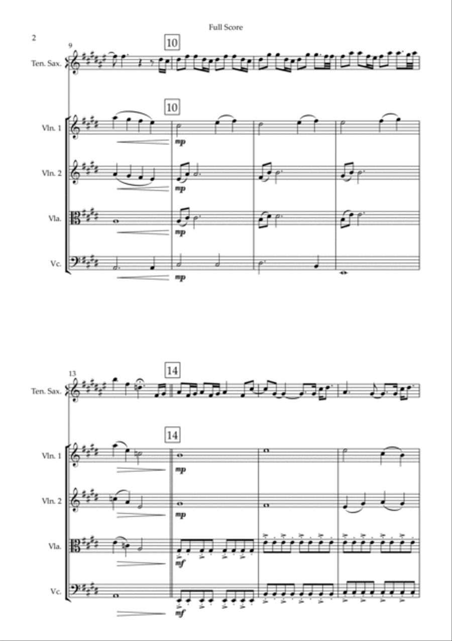 How Far I'll Go Small Ensemble scores gallery preview page 2