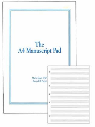 Manuscript Pad Recycled A4 50Pp 12 Stave