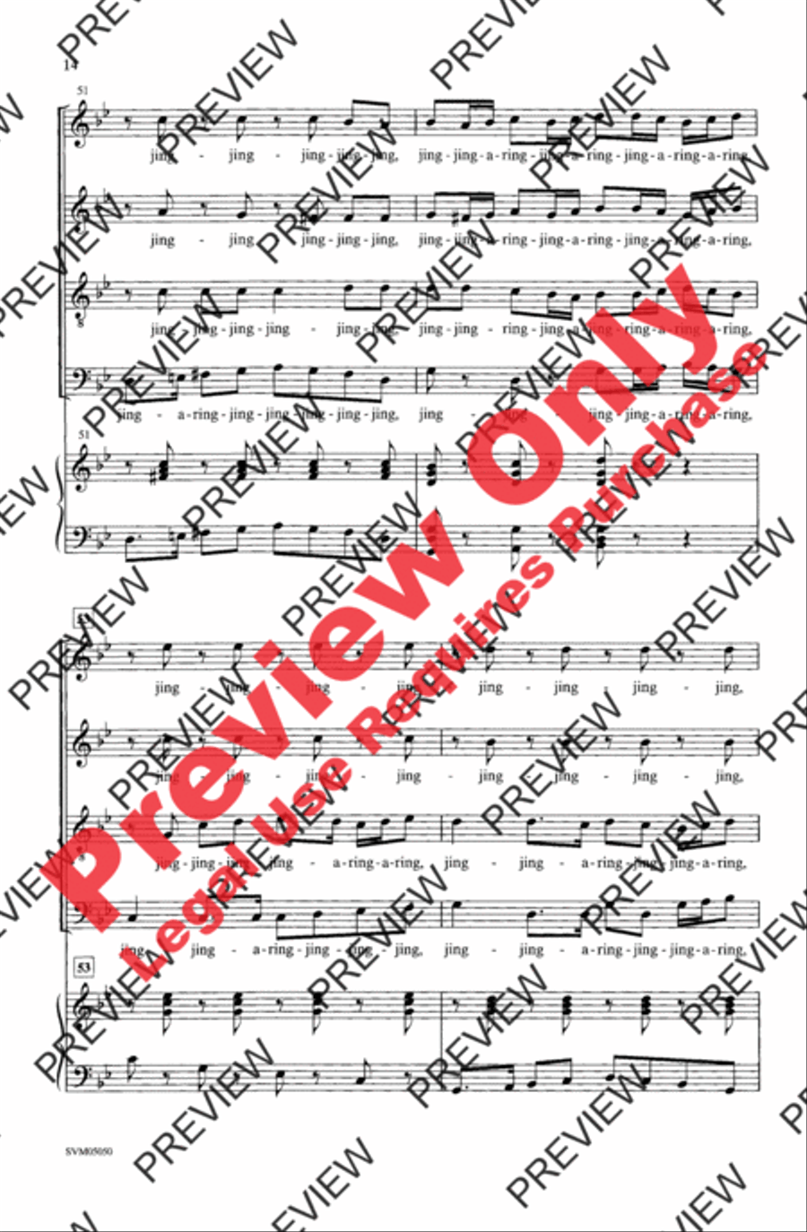 Sleigh Bells 4-Part scores gallery preview page 14