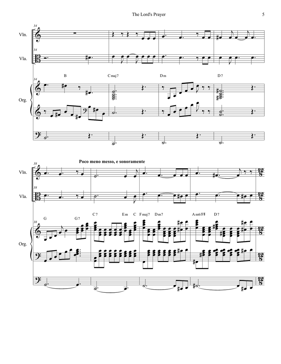 The Lord's Prayer The Lord's Prayer String Duet scores gallery preview page 5