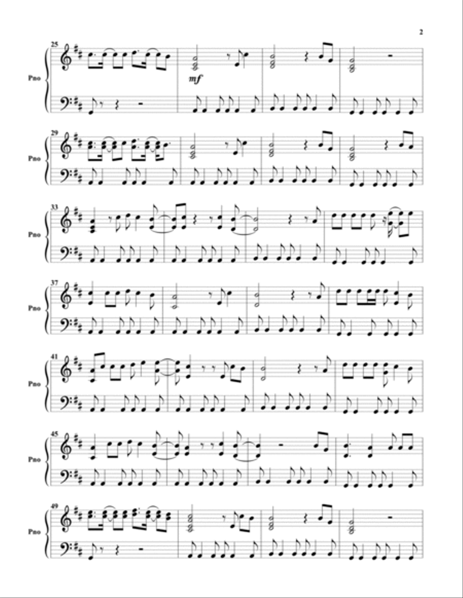 Quit Playing Games (with My Heart) Piano Solo scores gallery preview page 2
