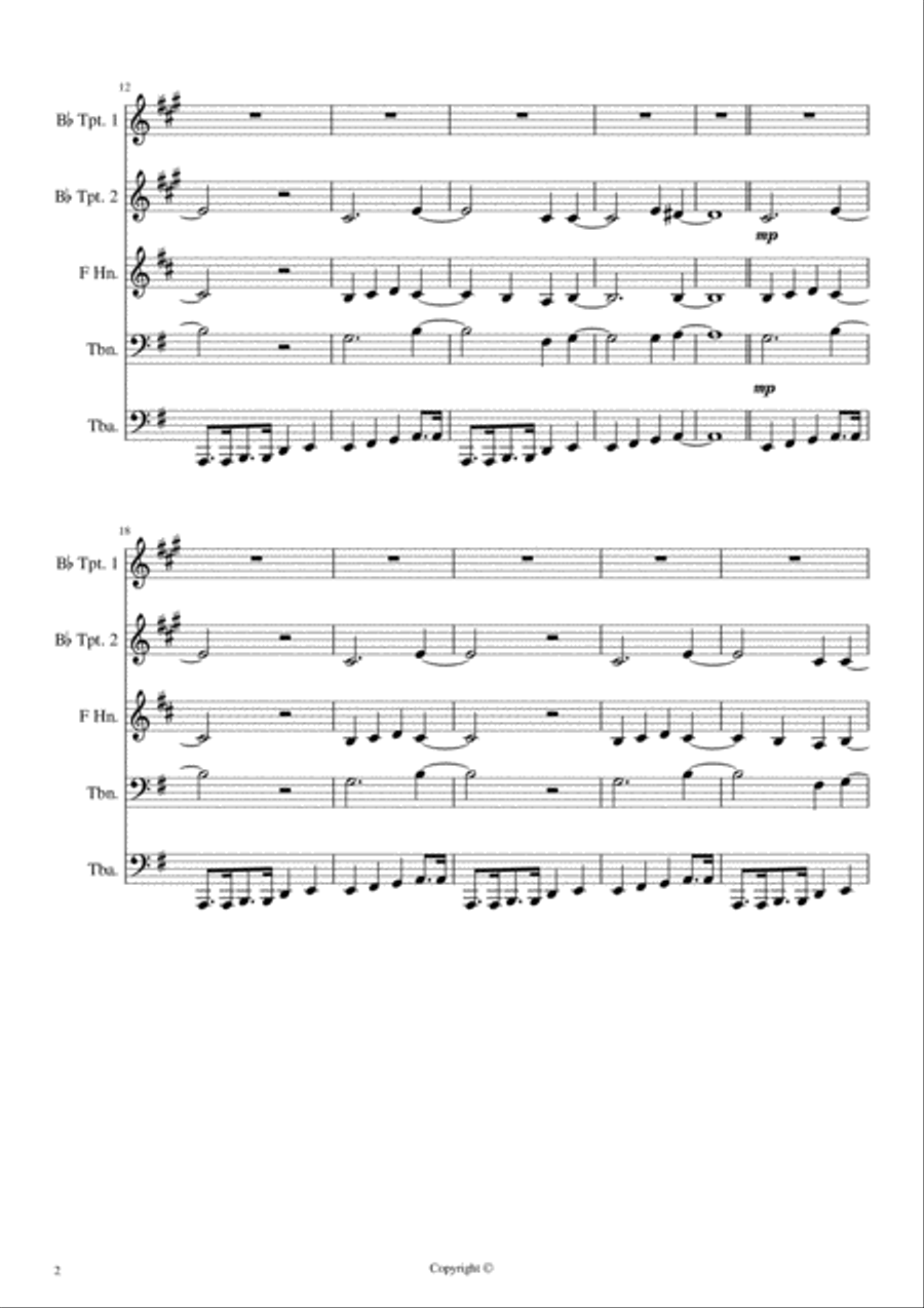 The Name Of The Game Brass Ensemble scores gallery preview page 2
