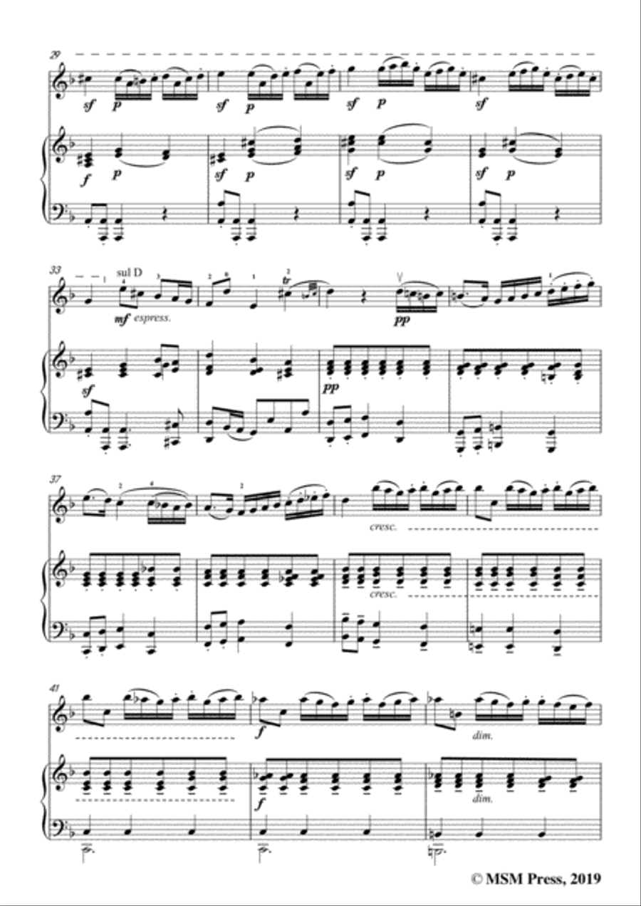Handel-Violin Sonata in F Major,for Violin and Piano Violin Solo scores gallery preview page 5