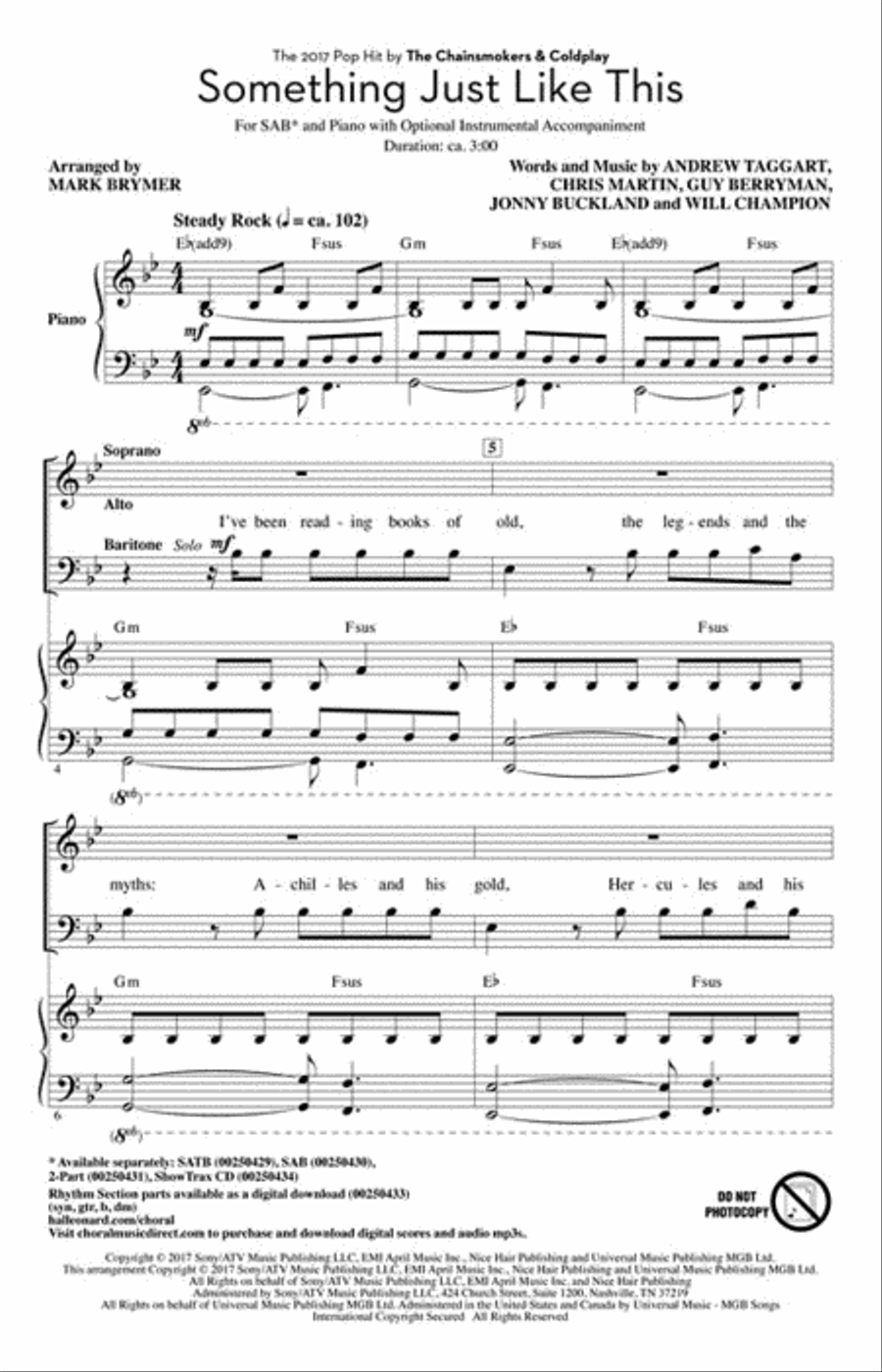Something Just Like This 3-Part scores gallery preview page 2