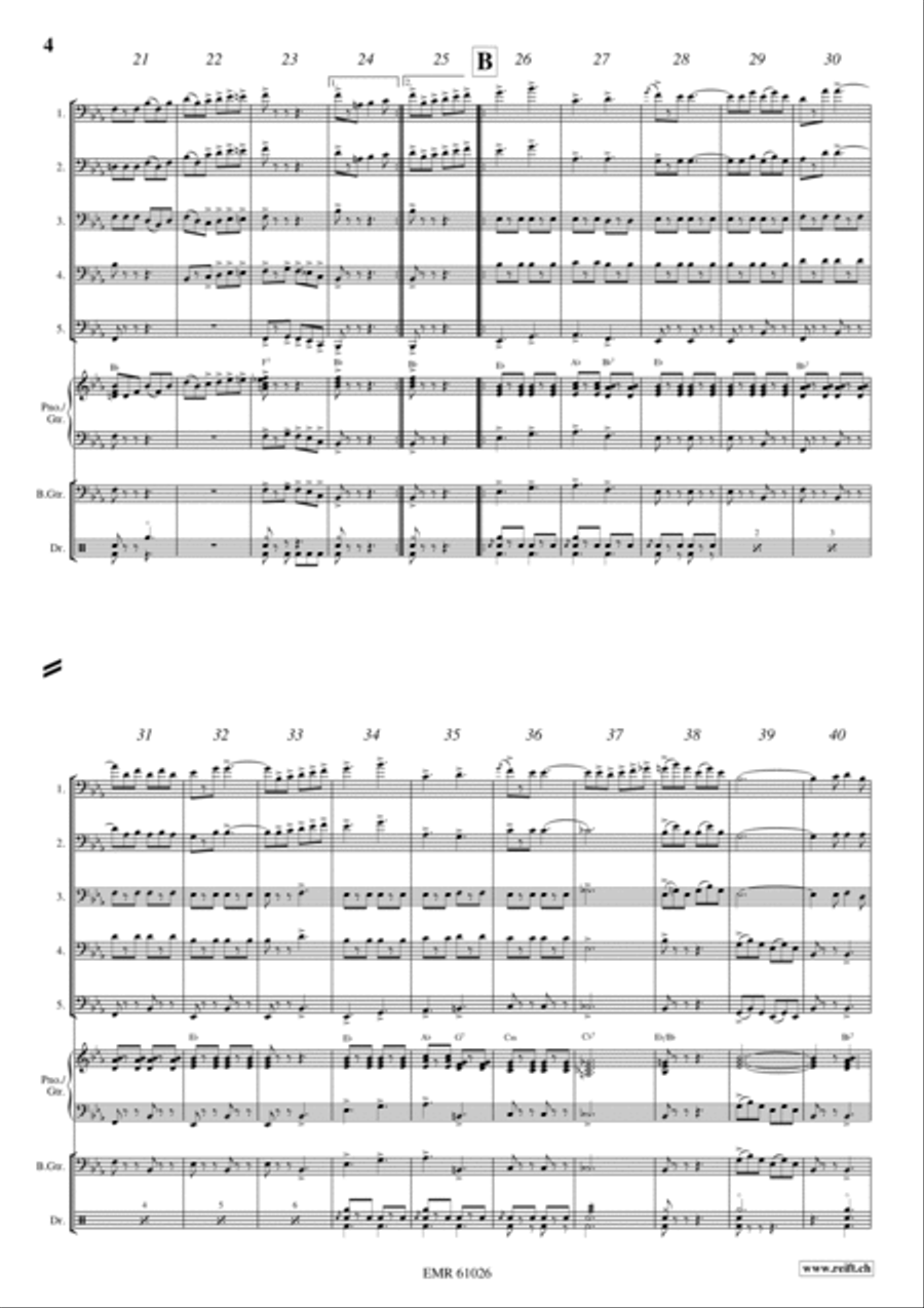 Semper Fidelis Trombone scores gallery preview page 4