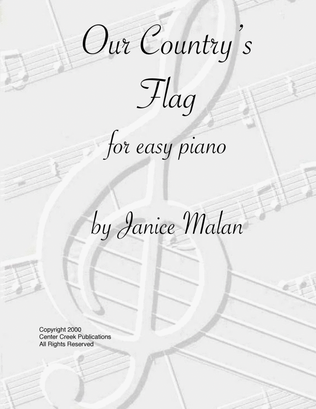 Book cover for Our Country's Flag for easy piano solo