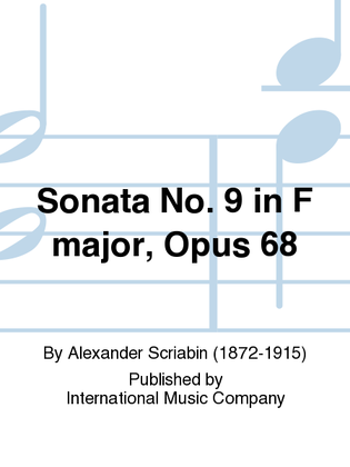 Book cover for Sonata No. 9 In F Major, Opus 68