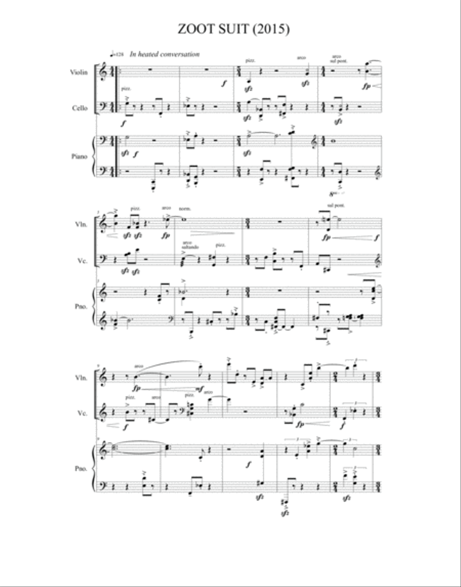 [Greenbaum] Zoot Suit Piano Trio scores gallery preview page 4