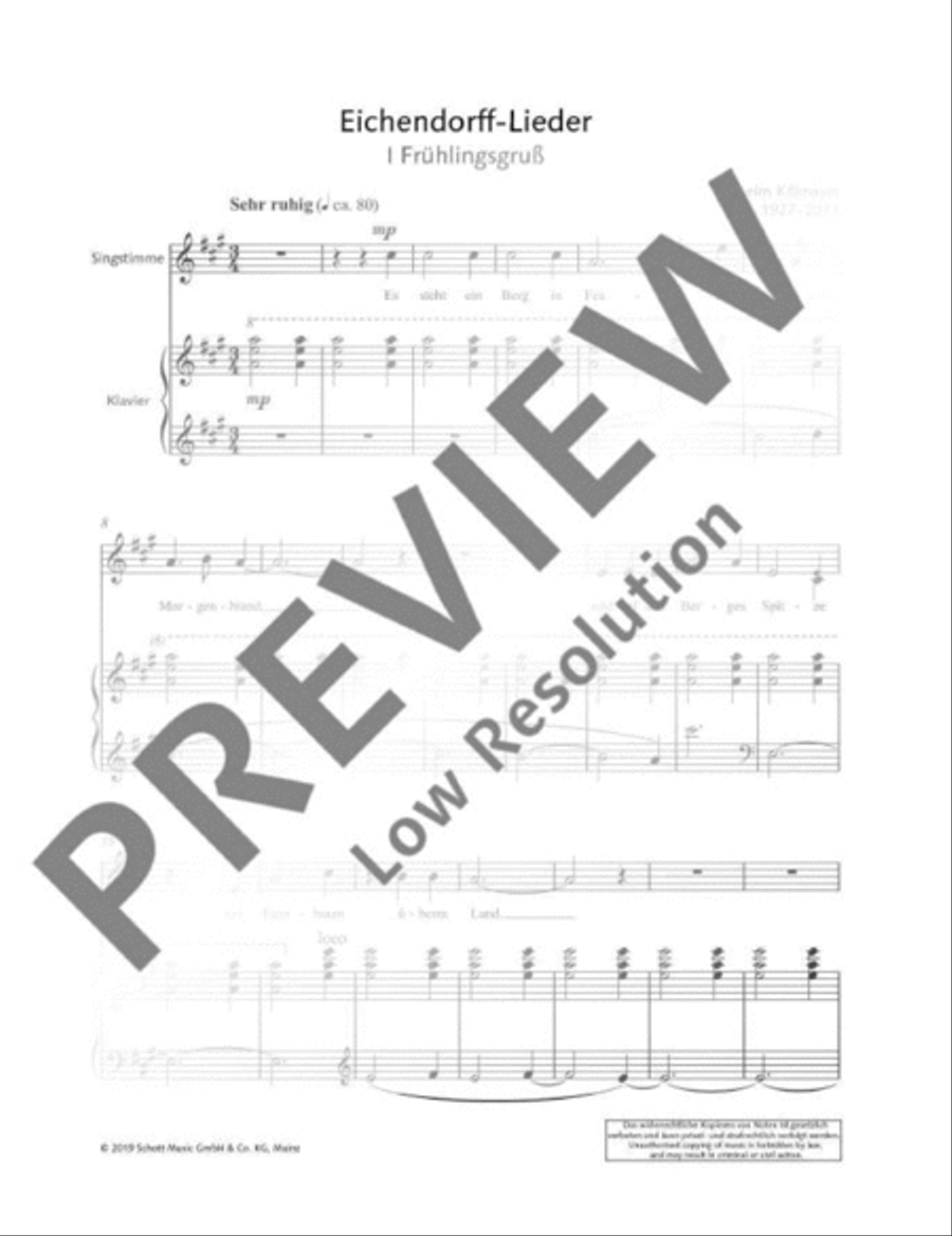 Eichendorff-Lieder Eichendorff-Lieder High Voice scores gallery preview page 8