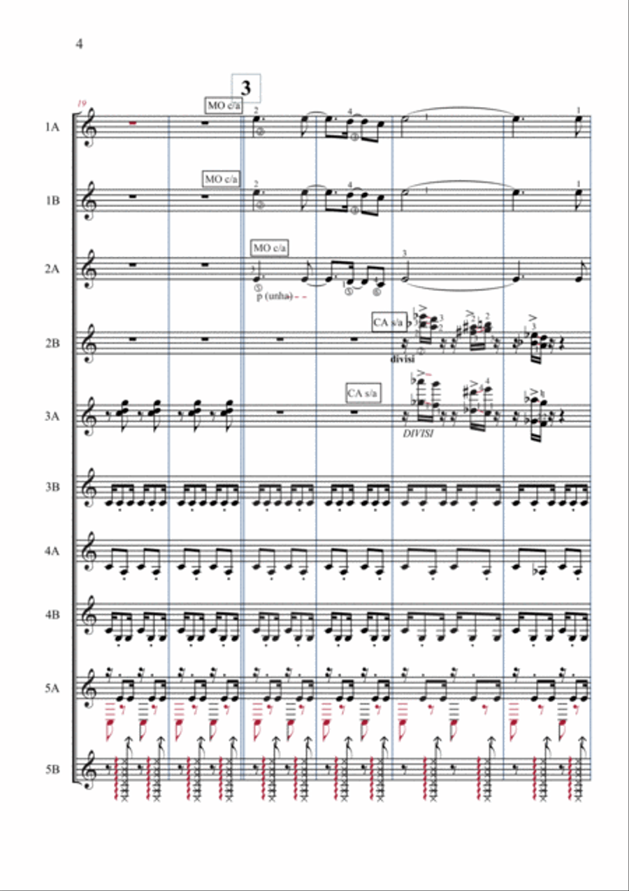 Toccata (The little Train of the caipira) Guitar Ensemble scores gallery preview page 4