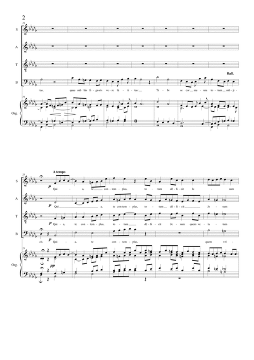 Adoro Te devote - Eucharistic hymn for Choir SATB and organ image number null