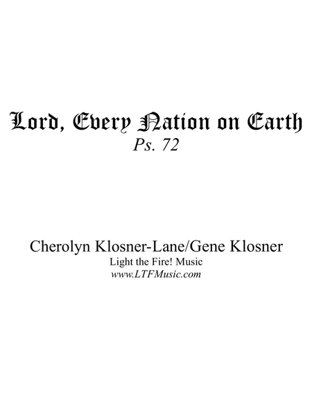 Lord, Every Nation on Earth (Ps. 72) [Octavo - Complete Package] image number null
