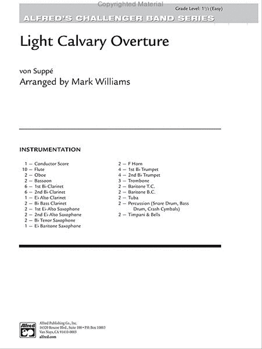 Light Cavalry Overture Light Cavalry Overture Concert Band scores gallery preview page 2