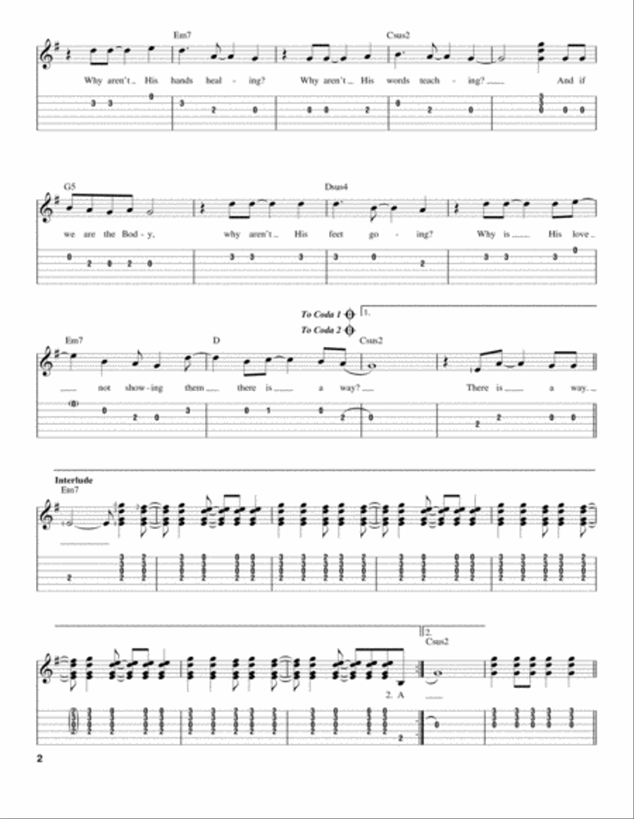 If We Are The Body Acoustic Guitar scores gallery preview page 2