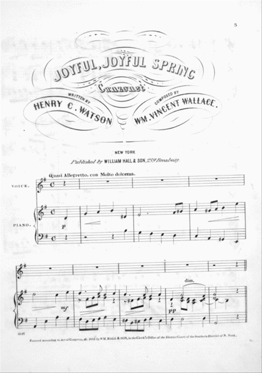 Joyful, Joyful Spring. Canzonet Voice scores gallery preview page 2
