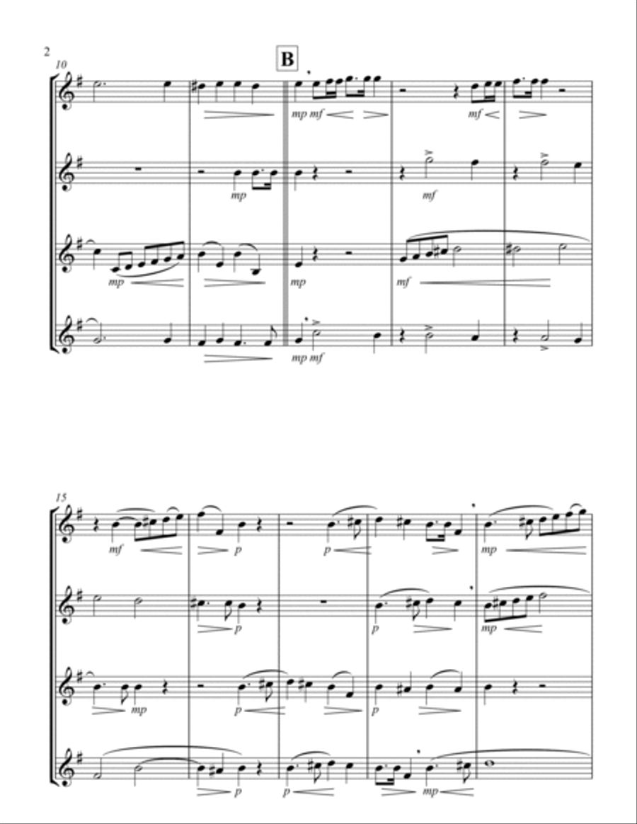 Kyrie (Durante) (Euphonium Quartet - Treble Clef) Brass Ensemble scores gallery preview page 2
