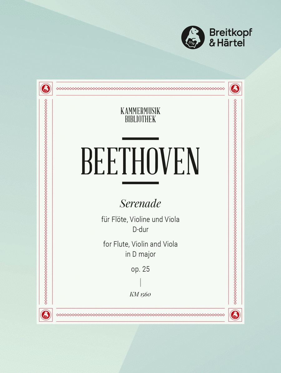 Serenade in D major Op. 25 Score scores gallery preview page 1