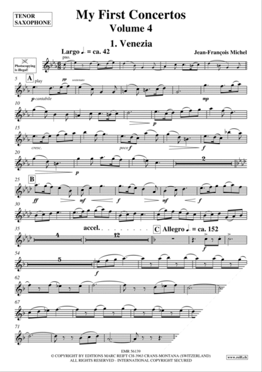 My First Concertos Volume 4 Tenor Saxophone scores gallery preview page 3