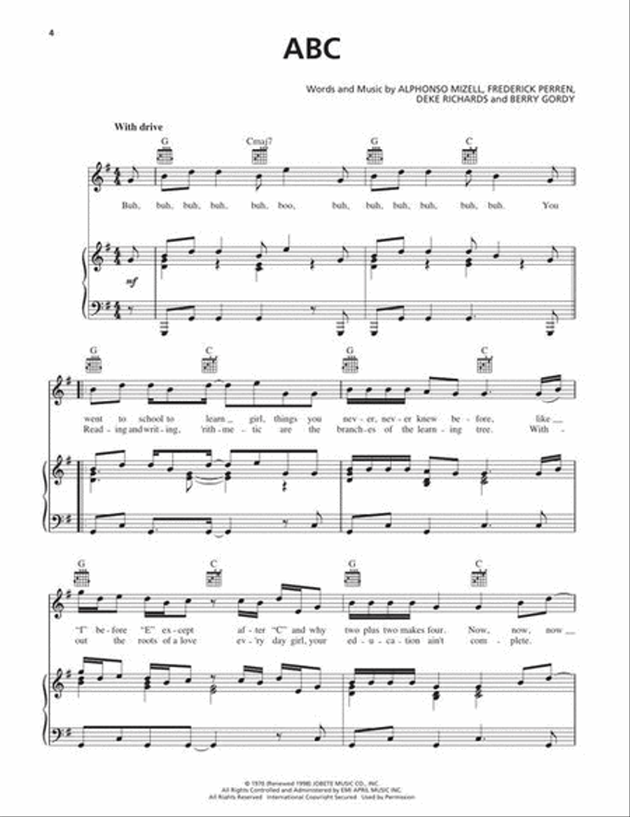 Pop/Rock Piano, Vocal, Guitar scores gallery preview page 5