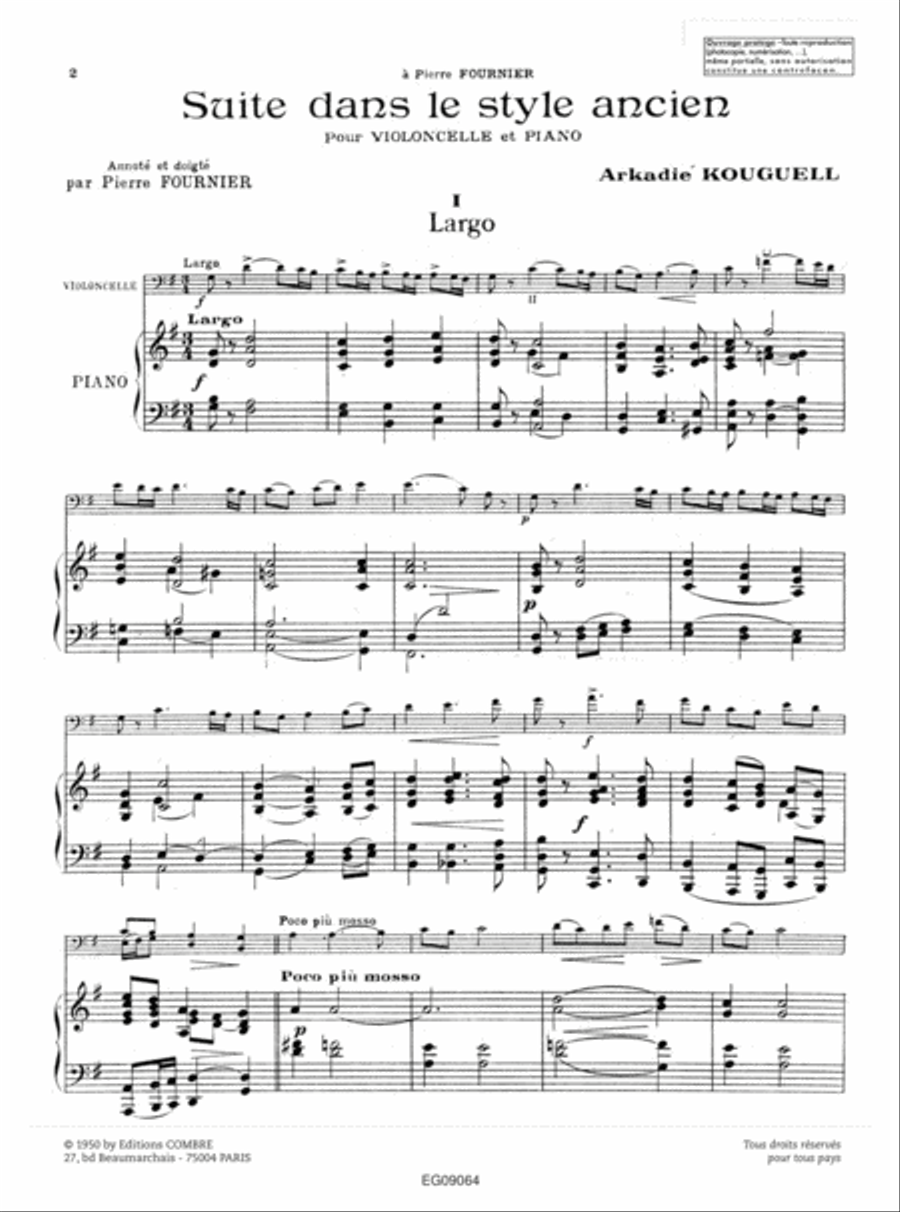 Suite dans le style ancien Piano Accompaniment scores gallery preview page 2