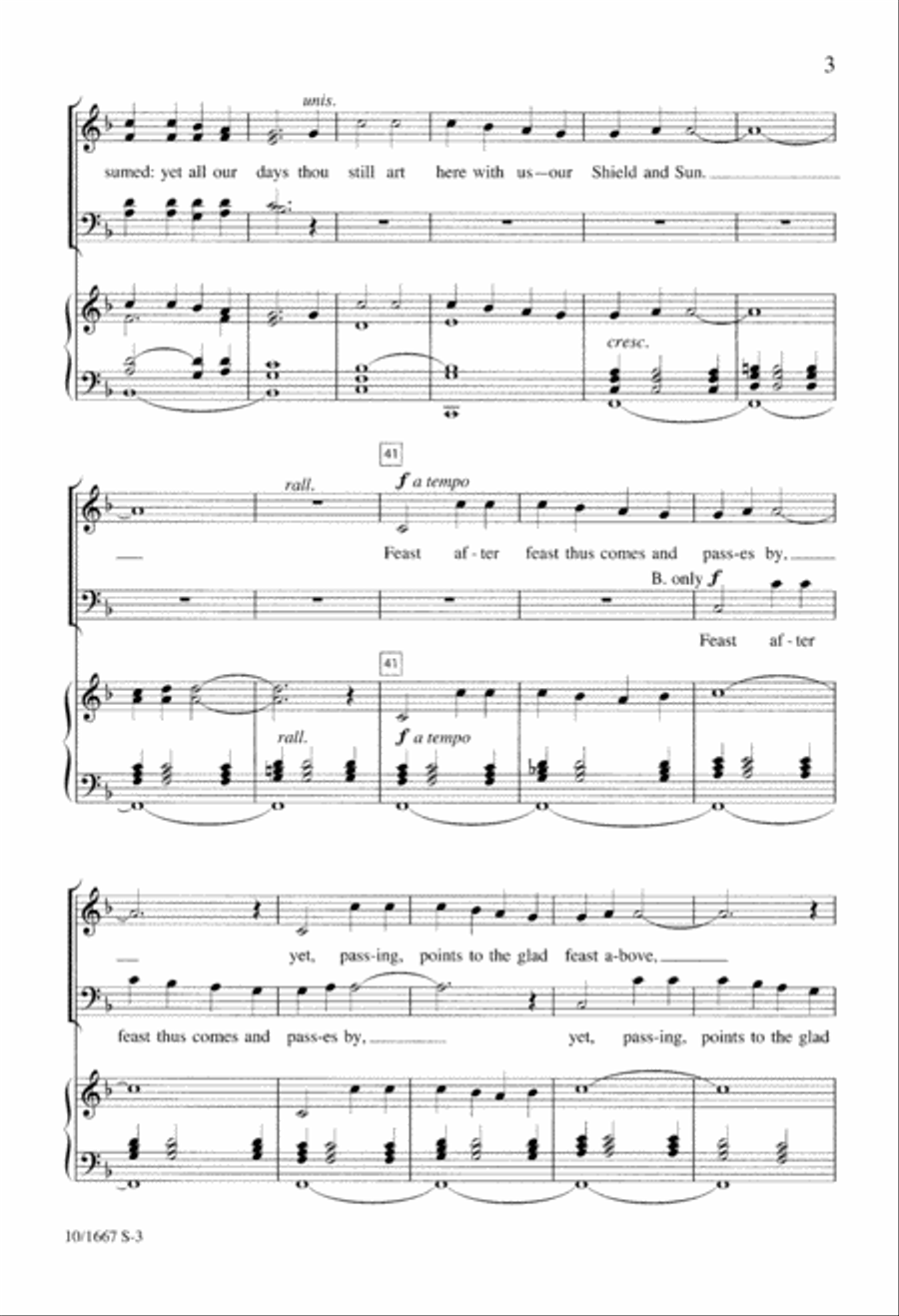This is the Hour of Banquet and of Song 4-Part scores gallery preview page 3