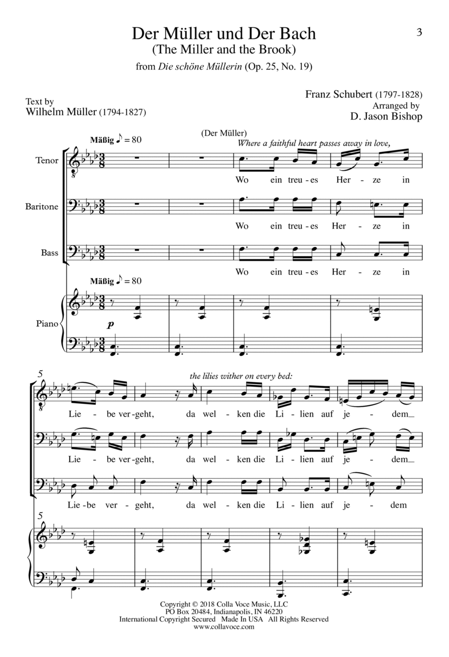 Der Müller und der Bach TTBB scores gallery preview page 1