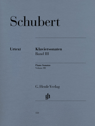 Book cover for Piano Sonatas – Volume III (Early and Unfinished Sonatas)
