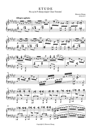 Etude No.13 in F-sharp major "Jazz Toccata"