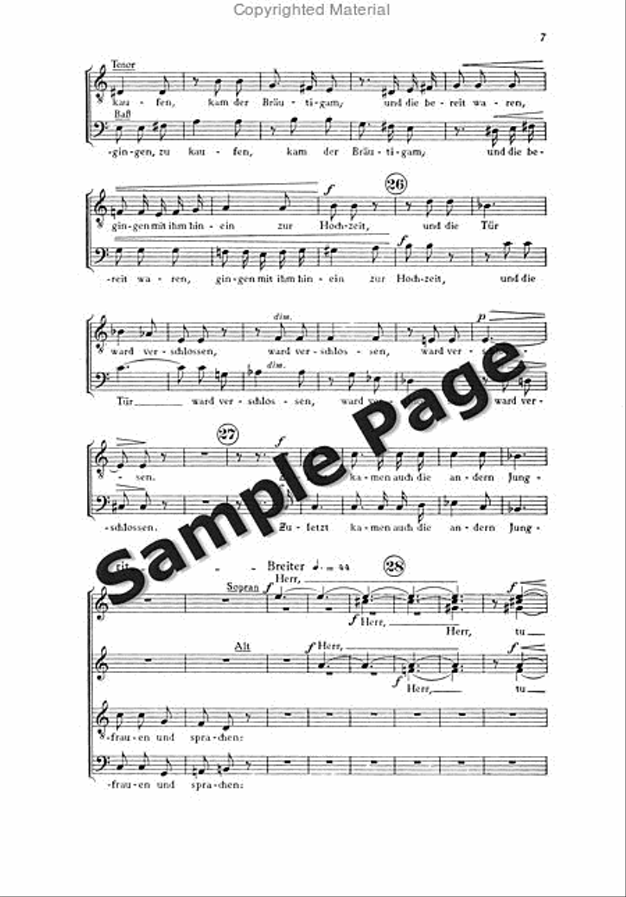 Gleichnis Von Den Torichten 4-Part scores gallery preview page 8