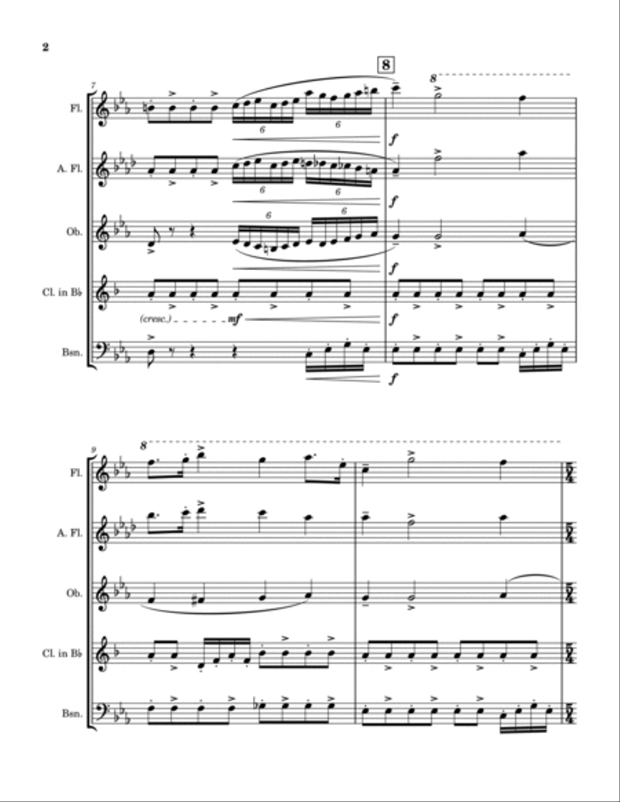 Failure Woodwind Quintet scores gallery preview page 2