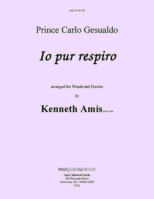 Book cover for Io pur respiro (for woodwind quintet)