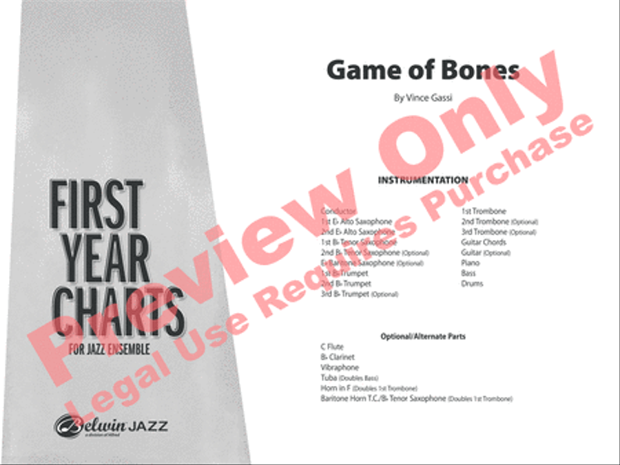 Game of Bones Game of Bones Jazz Ensemble scores gallery preview page 2