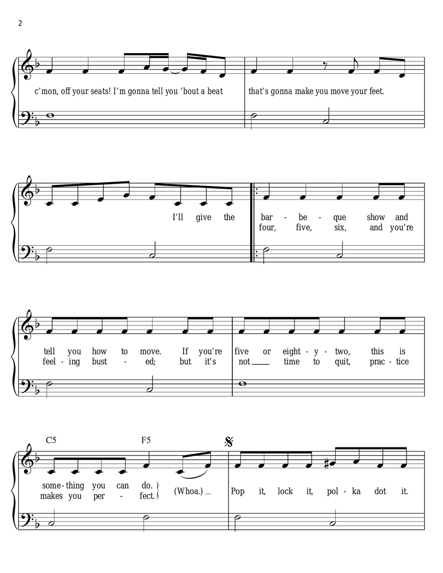 Hoedown Throwdown Easy Piano scores gallery preview page 2