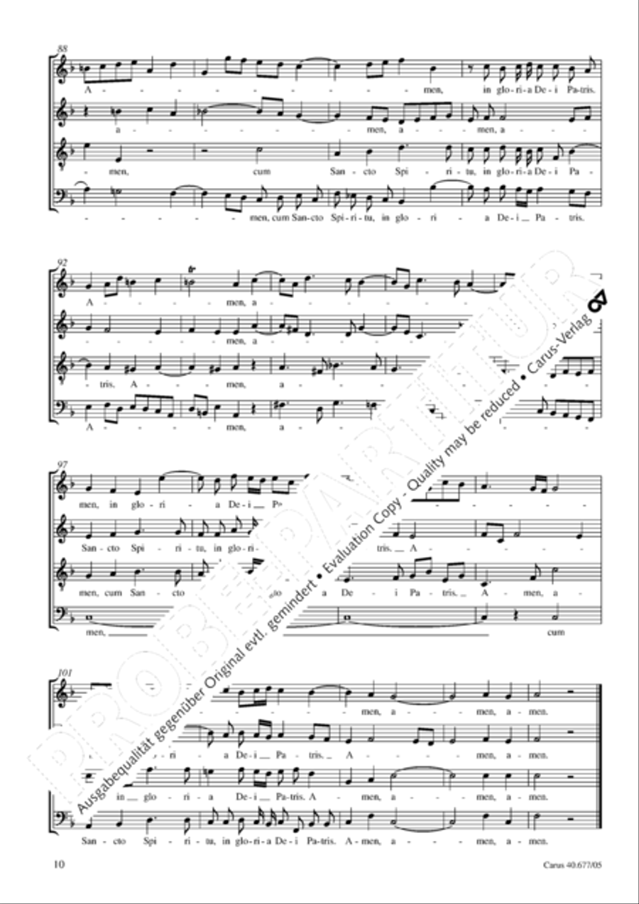 Mass in F major 4-Part scores gallery preview page 11