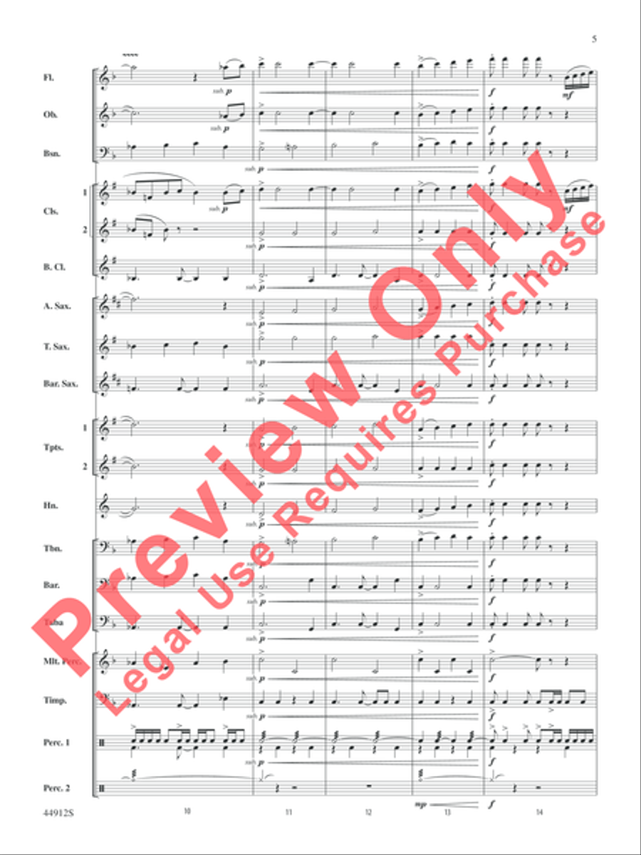 A Yuletide Holiday Concert Band scores gallery preview page 6